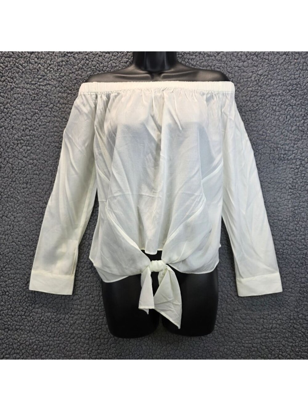 Express Off The Shoulder Blouse M White Minimalist Angel Fairy Whimsy Coquette